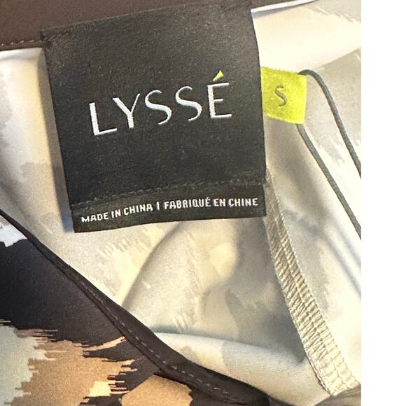 LYSSE animal print Connie slim button down long sleeves shirt size Small - Picture 3 of 16